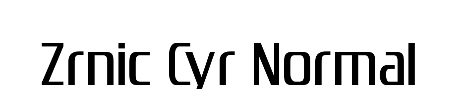 Zrnic Cyr Normal Font Download Free